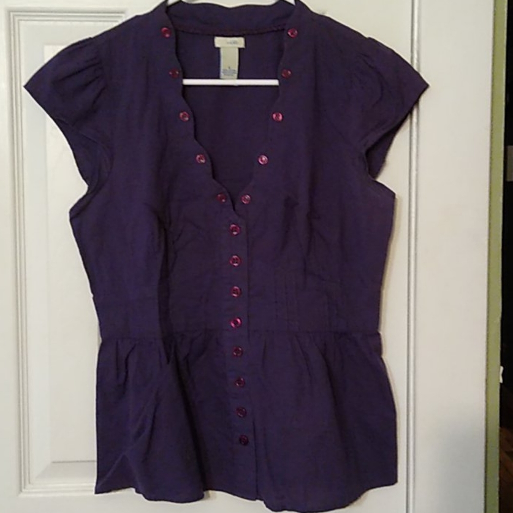 Anthropologie Odille purple top